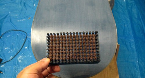 ソールのケバ取り